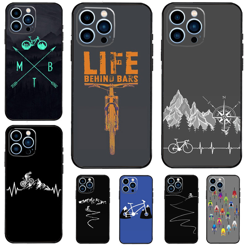 Mountain Biking Cartoon - MTB Mountainbike Fiets Telefoonhoesje voor Samsung