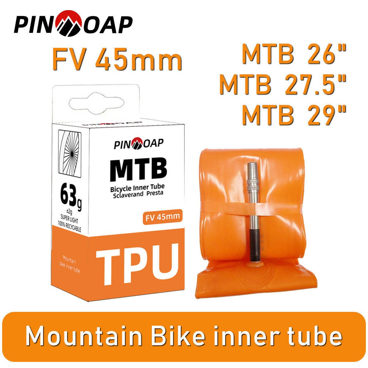 Mountain Biking Youtube - PINMOAP Mountainbike Binnenband 45mm Ultra Licht