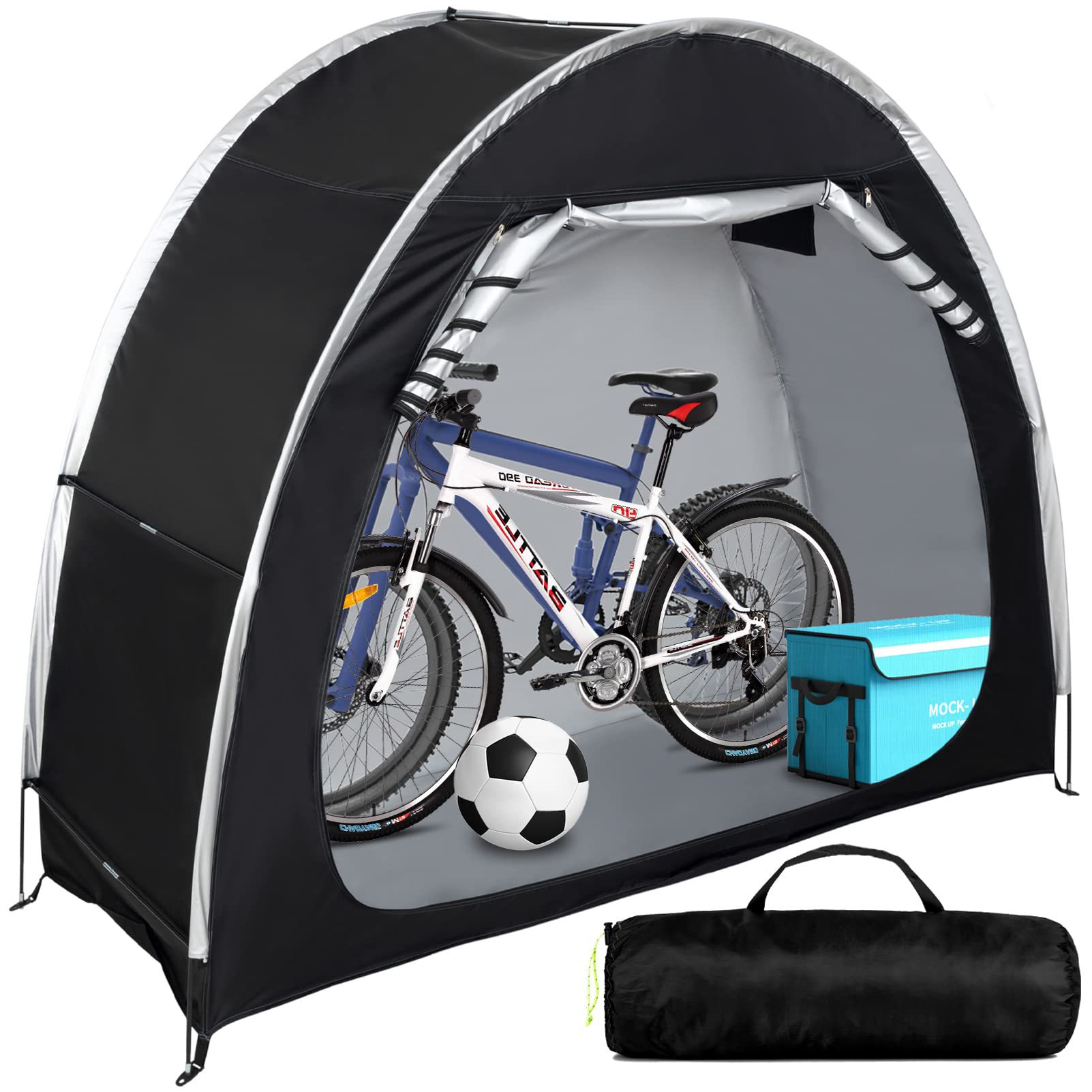 Mountain Biking In The Rain - 210D opslagruimte draagbare vouwfietstent wind- en