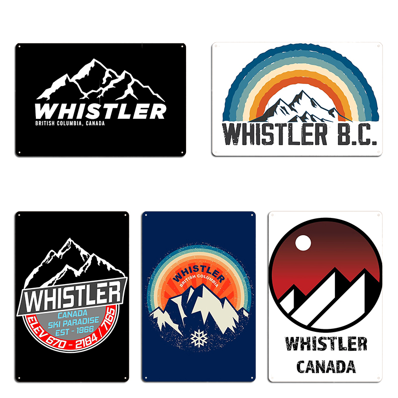 Mountain Biking Whistler - Retro Ski Whistler B.C Canada Skiën