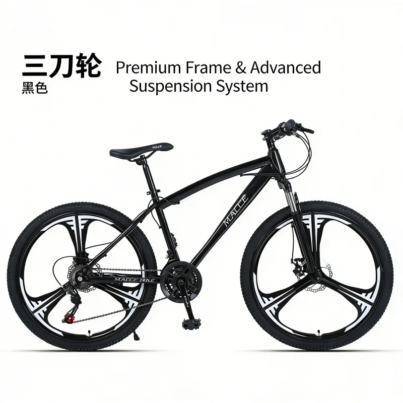 Zwarte 24-inch Drie-Mes Mounta - Mountain Biking Gear recensie en prijs