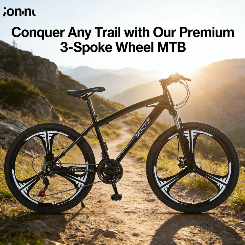 Zwarte 24-inch Drie-Mes Mounta - Mountain Biking Gear recensie en prijs